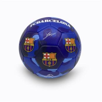 FC Barcelona Fußball mit Unterschriften - blau camouflage